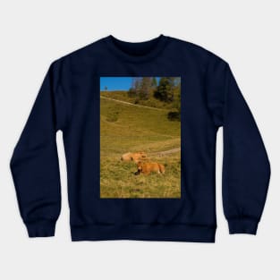 Italian Alpine Cows Crewneck Sweatshirt